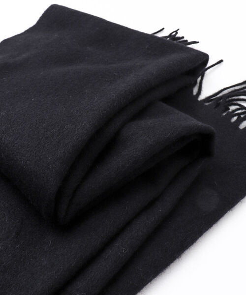 NOLLEY'S goodman（ノーリーズグッドマン）の「カシミヤマフラー オルドス産カシミヤ100%使用 40cm幅（マフラー・メンズ・ブラック/ブラウン/ネイビー/グレイッシュベージュ・FREE）」の19枚目の写真