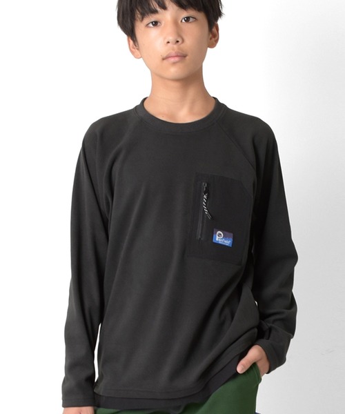 PEN FIELD（ペンフィールド）の「【Penfield】マイクロフリース・ラグランプルオーバー（スウェット・キッズ・チャコールグレー/イエロー/カーキ/グレー・150cm/170cm/160cm/140cm）」の2枚目の写真