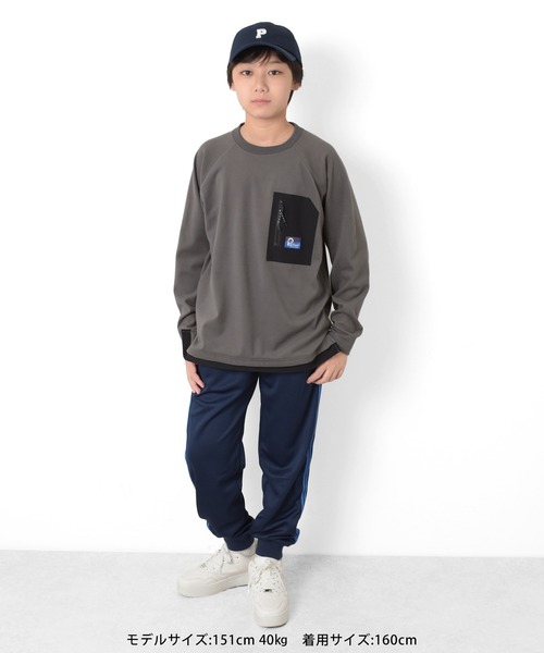 PEN FIELD（ペンフィールド）の「【Penfield】マイクロフリース・ラグランプルオーバー（スウェット・キッズ・チャコールグレー/イエロー/カーキ/グレー・150cm/170cm/160cm/140cm）」の15枚目の写真