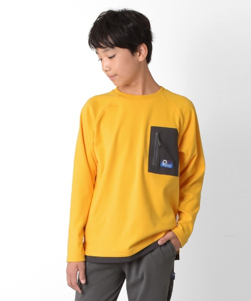 PEN FIELD（ペンフィールド）の「【Penfield】マイクロフリース・ラグランプルオーバー（スウェット・キッズ・チャコールグレー/イエロー/カーキ/グレー・150cm/170cm/160cm/140cm）」の20枚目の写真