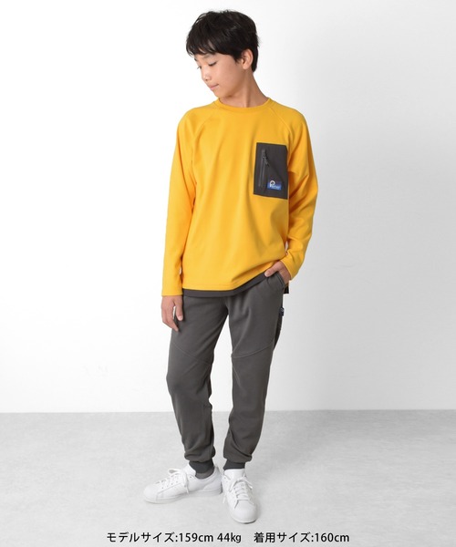 PEN FIELD（ペンフィールド）の「【Penfield】マイクロフリース・ラグランプルオーバー（スウェット・キッズ・チャコールグレー/イエロー/カーキ/グレー・150cm/170cm/160cm/140cm）」の7枚目の写真