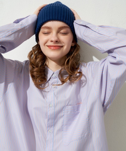 MERLOT（メルロー）の「ceriseアソートビッグシャツ（シャツ/ブラウス・レディース・イエロー/ブラック/ブルー・FREE）」の2枚目の写真