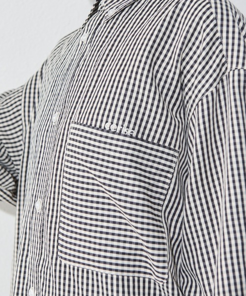 MERLOT（メルロー）の「ceriseアソートビッグシャツ（シャツ/ブラウス・レディース・イエロー/ブラック/ブルー・FREE）」の5枚目の写真