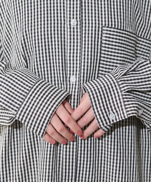 MERLOT（メルロー）の「ceriseアソートビッグシャツ（シャツ/ブラウス・レディース・イエロー/ブラック/ブルー・FREE）」の13枚目の写真