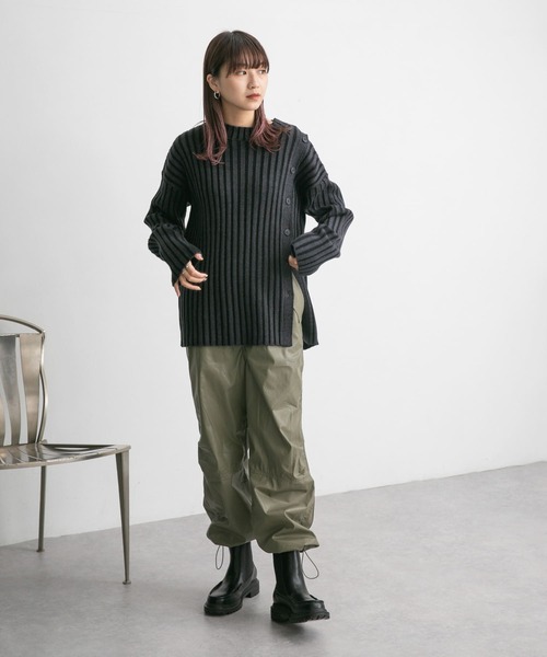 KBF（ケイビーエフ）の「コーティングワークパンツ（その他パンツ・レディース・ホワイト/カーキ・ONE）」の5枚目の写真