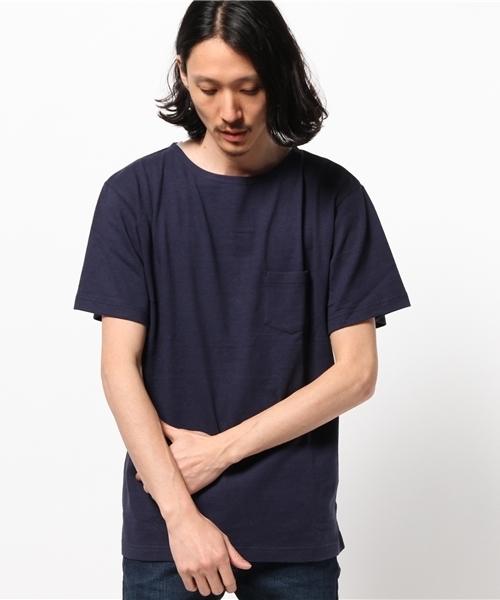 CIAOPANIC(チャオパニック)の「【Ciaopanic】 度詰め天竺BIGバスクポケTee(Tシャツ/カットソー・メンズ・グレー/ブラック/ホワイト/ネイビー・LARGE/MEDIUM)」の4枚目の写真