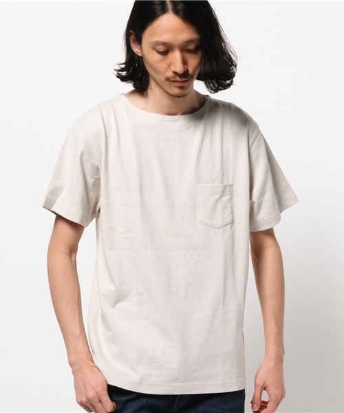 CIAOPANIC(チャオパニック)の「【Ciaopanic】 度詰め天竺BIGバスクポケTee(Tシャツ/カットソー・メンズ・グレー/ブラック/ホワイト/ネイビー・LARGE/MEDIUM)」の3枚目の写真