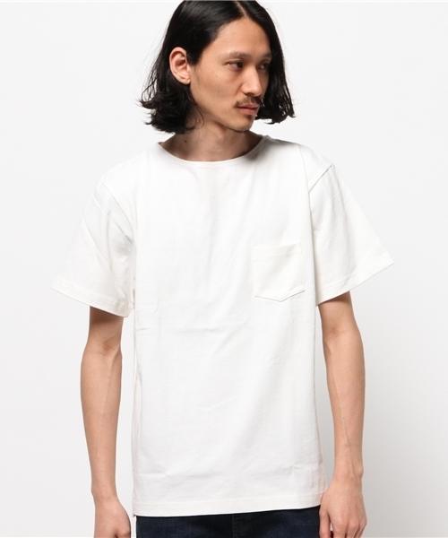 CIAOPANIC(チャオパニック)の「【Ciaopanic】 度詰め天竺BIGバスクポケTee(Tシャツ/カットソー・メンズ・グレー/ブラック/ホワイト/ネイビー・LARGE/MEDIUM)」の2枚目の写真
