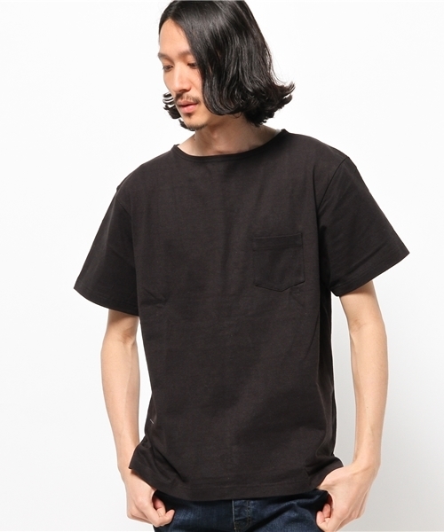CIAOPANIC(チャオパニック)の「【Ciaopanic】 度詰め天竺BIGバスクポケTee(Tシャツ/カットソー・メンズ・グレー/ブラック/ホワイト/ネイビー・LARGE/MEDIUM)」の1枚目の写真