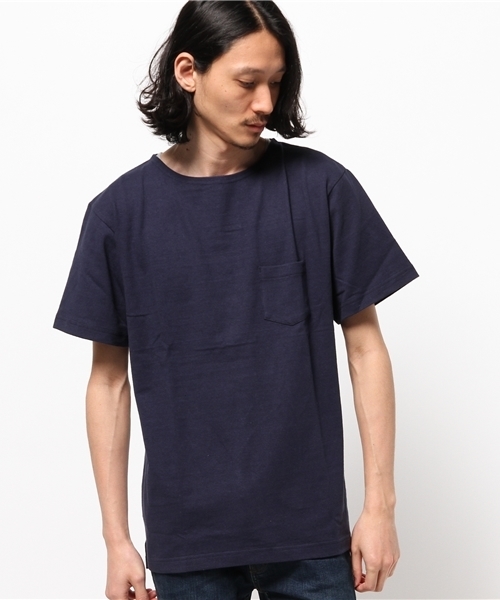 CIAOPANIC(チャオパニック)の「【Ciaopanic】 度詰め天竺BIGバスクポケTee(Tシャツ/カットソー・メンズ・グレー/ブラック/ホワイト/ネイビー・LARGE/MEDIUM)」の5枚目の写真