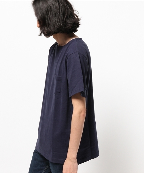 CIAOPANIC(チャオパニック)の「【Ciaopanic】 度詰め天竺BIGバスクポケTee(Tシャツ/カットソー・メンズ・グレー/ブラック/ホワイト/ネイビー・LARGE/MEDIUM)」の6枚目の写真