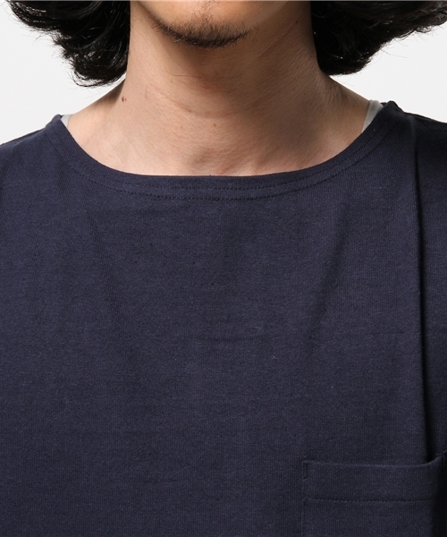 CIAOPANIC(チャオパニック)の「【Ciaopanic】 度詰め天竺BIGバスクポケTee(Tシャツ/カットソー・メンズ・グレー/ブラック/ホワイト/ネイビー・LARGE/MEDIUM)」の8枚目の写真