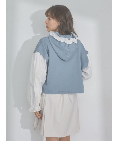 merry jenny(メリージェニー)の「レイヤードフリルフーディー(パーカー・レディース・オフホワイト/グレー/ブルー・FREE)」の12枚目の写真