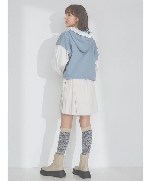 merry jenny(メリージェニー)の「レイヤードフリルフーディー(パーカー・レディース・オフホワイト/グレー/ブルー・FREE)」の14枚目の写真