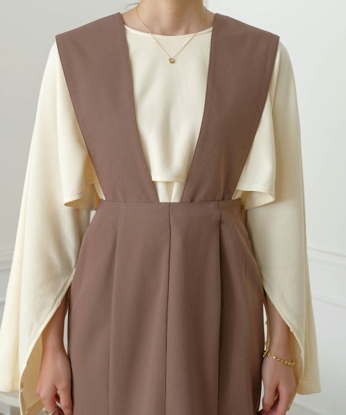 Bab（バブ）の「【koko×Bab】２WAYマーメイドジャンパースカート（ジャンパースカート・レディース・モカ/ブラック/ベージュ・M/S）」の9枚目の写真