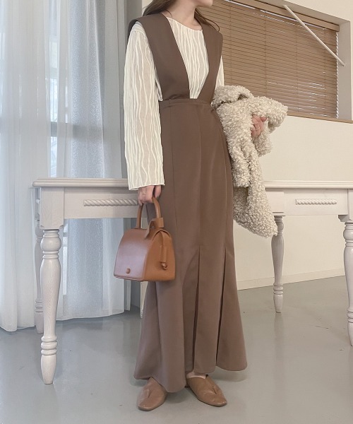 Bab（バブ）の「【koko×Bab】２WAYマーメイドジャンパースカート（ジャンパースカート・レディース・モカ/ブラック/ベージュ・M/S）」の13枚目の写真