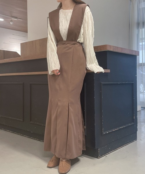 Bab（バブ）の「【koko×Bab】２WAYマーメイドジャンパースカート（ジャンパースカート・レディース・モカ/ブラック/ベージュ・M/S）」の16枚目の写真