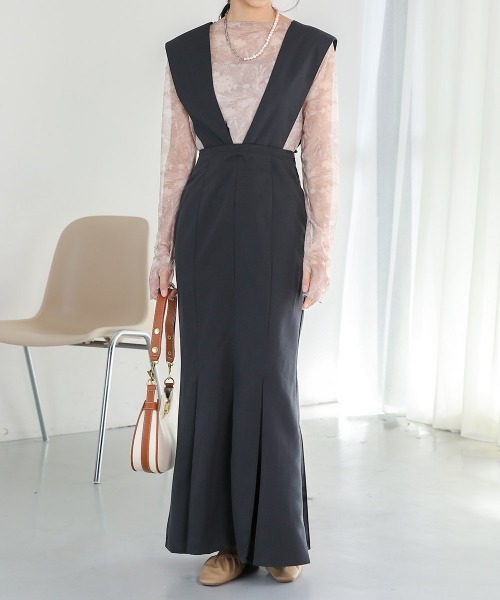 Bab（バブ）の「【koko×Bab】２WAYマーメイドジャンパースカート（ジャンパースカート・レディース・モカ/ブラック/ベージュ・M/S）」の22枚目の写真