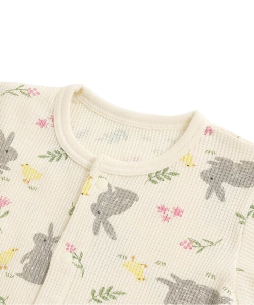 Ampersand（アンパサンド）の「イースター柄ワッフルカバーオール（ロンパース・キッズ・ベージュ/クリーム・80/70/60）」の6枚目の写真