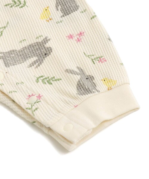 Ampersand（アンパサンド）の「イースター柄ワッフルカバーオール（ロンパース・キッズ・ベージュ/クリーム・80/70/60）」の8枚目の写真