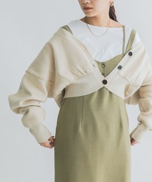 KBF | ダブルフェイスショートニットカーディガン(カーディガン/ボレロ)