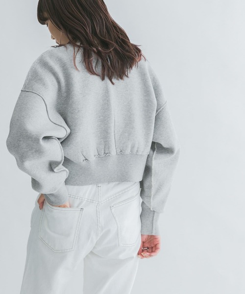 KBF（ケイビーエフ）の「ダブルフェイスショートニットカーディガン（カーディガン/ボレロ・レディース・ベージュ/ネイビー/グレー・ONE）」の14枚目の写真