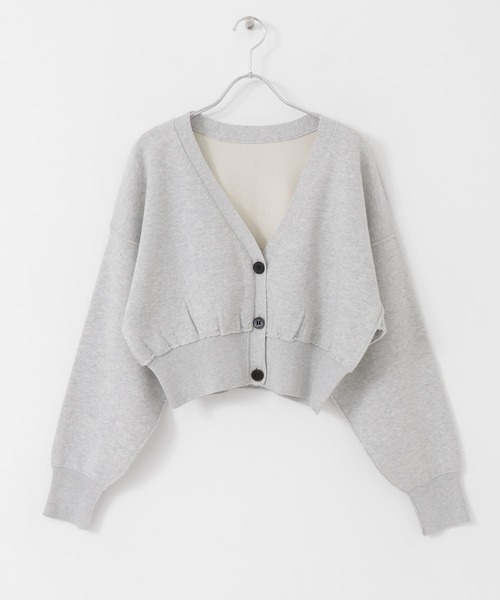 KBF（ケイビーエフ）の「ダブルフェイスショートニットカーディガン（カーディガン/ボレロ・レディース・ベージュ/ネイビー/グレー・ONE）」の18枚目の写真