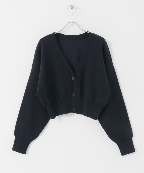 KBF（ケイビーエフ）の「ダブルフェイスショートニットカーディガン（カーディガン/ボレロ・レディース・ベージュ/ネイビー/グレー・ONE）」の13枚目の写真