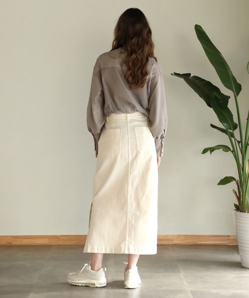 aity(アイティ)の「オーガンジー レイヤードシャツ 夏服(シャツ/ブラウス・レディース・ブラック/グレイッシュベージュ/ダークグリーン・M)」の7枚目の写真