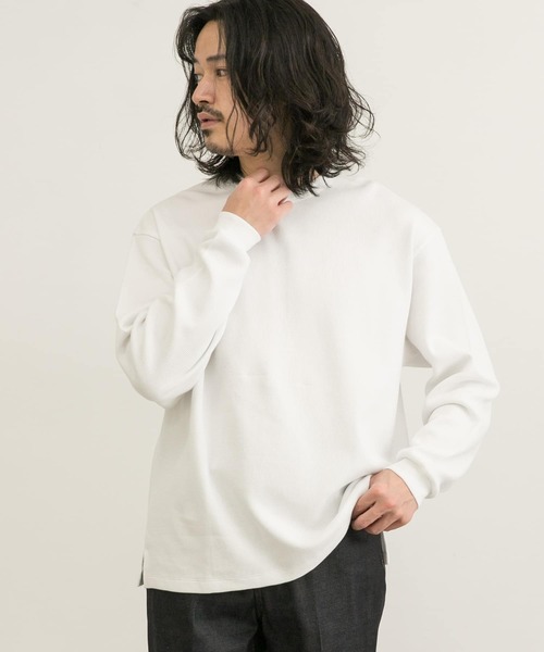 URBAN RESEARCH（アーバンリサーチ）の「度詰めワッフルロングスリーブ（Tシャツ/カットソー・メンズ・ホワイト/ブラック/オートミール/グリーン系その他・X-LARGE/SMALL/MEDIUM/LARGE）」の6枚目の写真