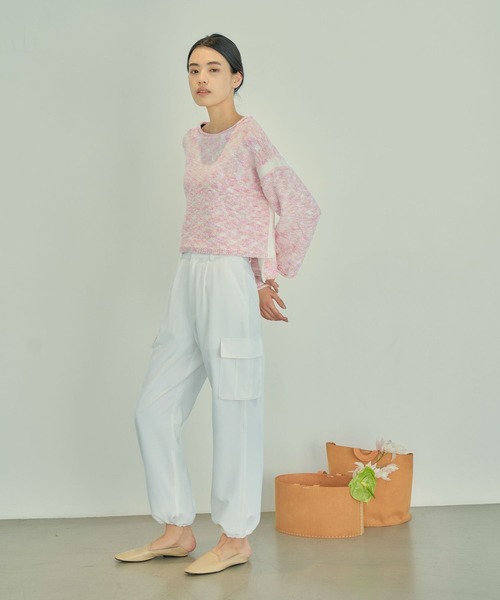 eL(エル)の「【eL】Cargo Wide Pants/187142(カーゴパンツ・レディース・ブラック/オフホワイト/カーキ・FREE)」の5枚目の写真