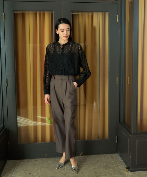 eL(エル)の「【eL】Cargo Wide Pants/187142(カーゴパンツ・レディース・ブラック/オフホワイト/カーキ・FREE)」の8枚目の写真