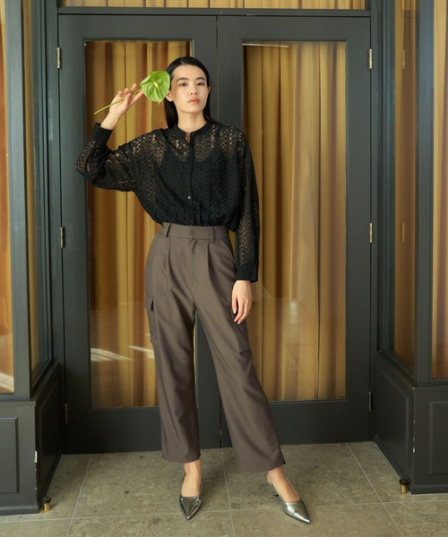 eL(エル)の「【eL】Cargo Wide Pants/187142(カーゴパンツ・レディース・ブラック/オフホワイト/カーキ・FREE)」の9枚目の写真