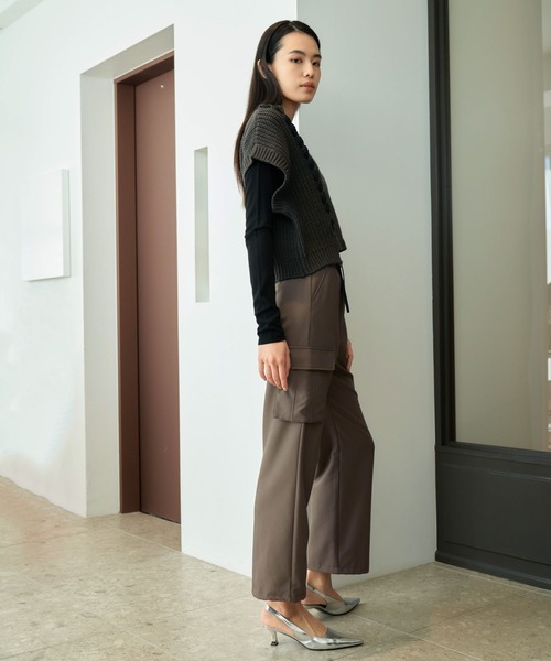 eL(エル)の「【eL】Cargo Wide Pants/187142(カーゴパンツ・レディース・ブラック/オフホワイト/カーキ・FREE)」の14枚目の写真