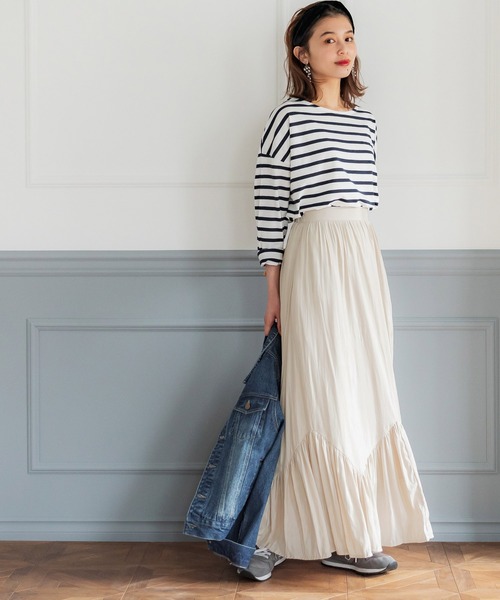 ロージーモンスター　サテンスカートポコポコミント　新品タグ付き 2WAY】リバーシブルジャカードチェックスカート(ロング・マキシ丈