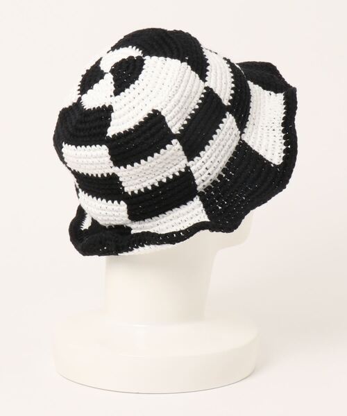 PAGEBOY（ページボーイ）の「チェッカーバケハ（ハット・レディース・ホワイト×ブラック・FREE）」の7枚目の写真