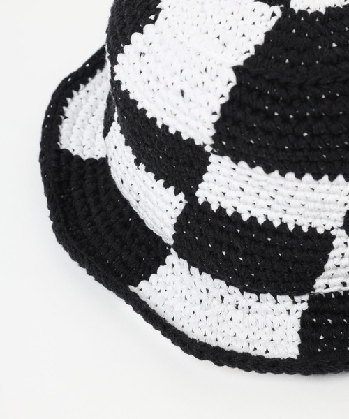 PAGEBOY（ページボーイ）の「チェッカーバケハ（ハット・レディース・ホワイト×ブラック・FREE）」の8枚目の写真