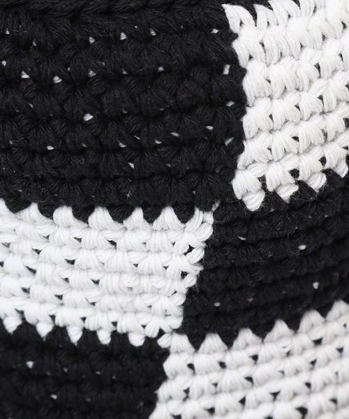 PAGEBOY（ページボーイ）の「チェッカーバケハ（ハット・レディース・ホワイト×ブラック・FREE）」の2枚目の写真