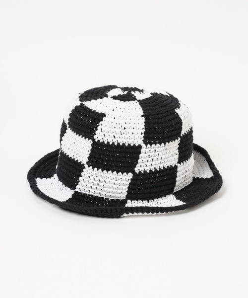 PAGEBOY（ページボーイ）の「チェッカーバケハ（ハット・レディース・ホワイト×ブラック・FREE）」の6枚目の写真