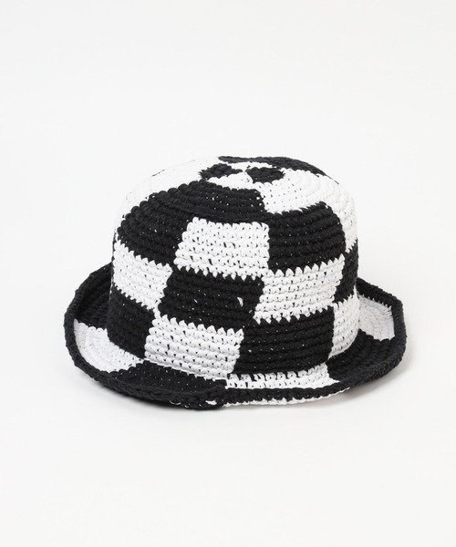PAGEBOY（ページボーイ）の「チェッカーバケハ（ハット・レディース・ホワイト×ブラック・FREE）」の5枚目の写真