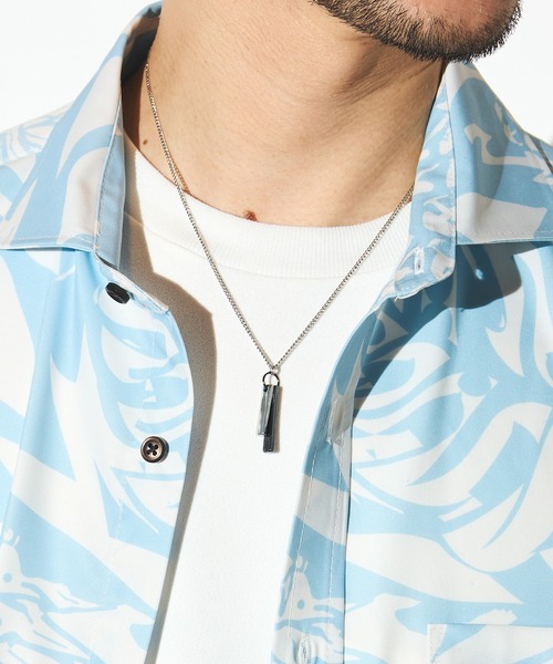 UNION STATION（ユニオンステーション）の「Wバーネックレス（ネックレス・メンズ・シルバー/ブラック・FREE）」の2枚目の写真