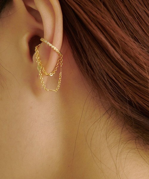marjour（マージュール）の「CHAIN CIRCLE EAR CUFF（イヤーカフ）」 WEAR