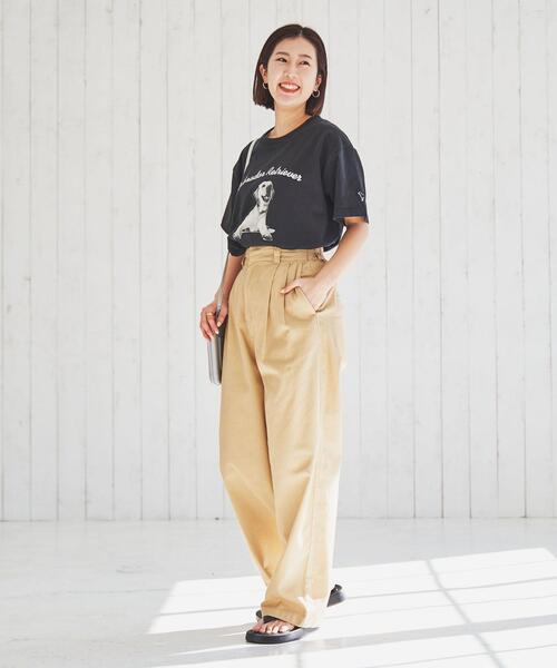 Labrador Retriever(ラブラドールリトリーバー)の「Labrador Retriever(ラブラドールレトリバー)別注プリントTシャツ(Tシャツ/カットソー・レディース・ブラック/ホワイト・M/L)」の5枚目の写真
