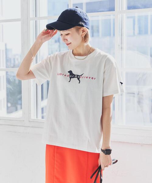 Labrador Retriever(ラブラドールリトリーバー)の「Labrador Retriever(ラブラドールレトリバー)別注プリントTシャツ(Tシャツ/カットソー・レディース・ブラック/ホワイト・M/L)」の7枚目の写真