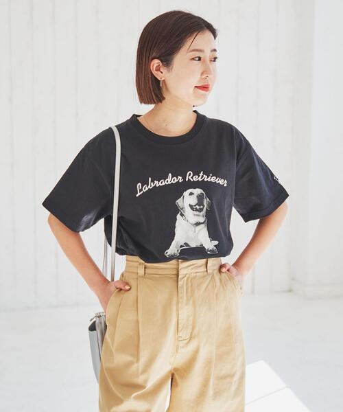 Labrador Retriever(ラブラドールリトリーバー)の「Labrador Retriever(ラブラドールレトリバー)別注プリントTシャツ(Tシャツ/カットソー・レディース・ブラック/ホワイト・M/L)」の10枚目の写真