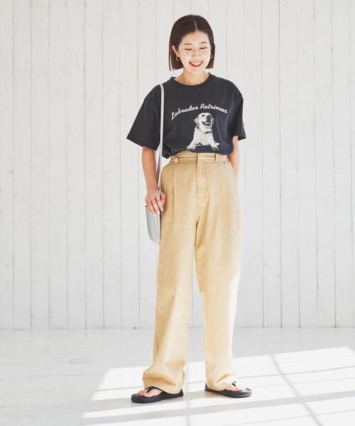 Labrador Retriever(ラブラドールリトリーバー)の「Labrador Retriever(ラブラドールレトリバー)別注プリントTシャツ(Tシャツ/カットソー・レディース・ブラック/ホワイト・M/L)」の11枚目の写真