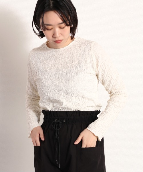 cepo（セポ）の「フクレジャガードインナー（Tシャツ/カットソー・レディース・イエロー/ブラック/オフホワイト/ブルー・M）」の2枚目の写真