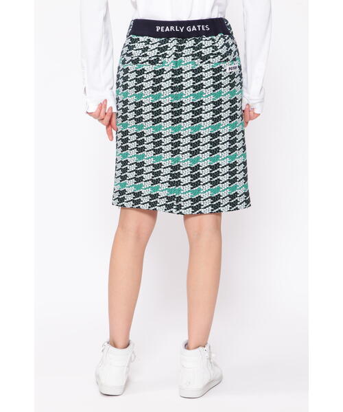 PEARLY GATES - 新品 パーリーゲイツ ドットカモフラ柄 カーゴスカート S（W約70-72cm 先染Peチェック×ロゴジャガード スカート | PEARLY GATES