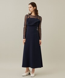 Ameri CLOUD FLARE DRESS パーティ・お呼ばれドレス Ameri（アメリ）の「CLOUD FLARE DRESS（ドレス）」 - WEAR