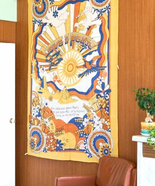 チャイハネ（チャイハネ）の「【チャイハネ】ヒッピーズループ付きマルチクロス タープクロス（インテリア雑貨・レディース・ブラウン/イエロー/グリーン/ネイビー・FREE）」の4枚目の写真